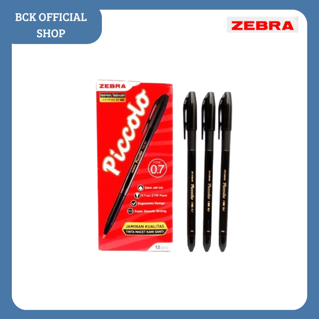 

Ball Pen Zebra Piccolo 0.7 mm - Black (PCS)