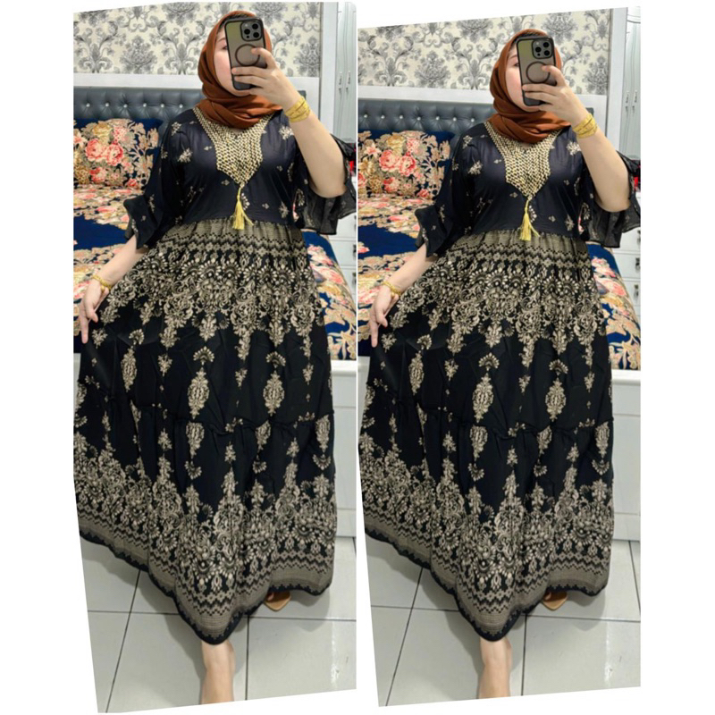 Gamis Abaya renda tatting sultan
