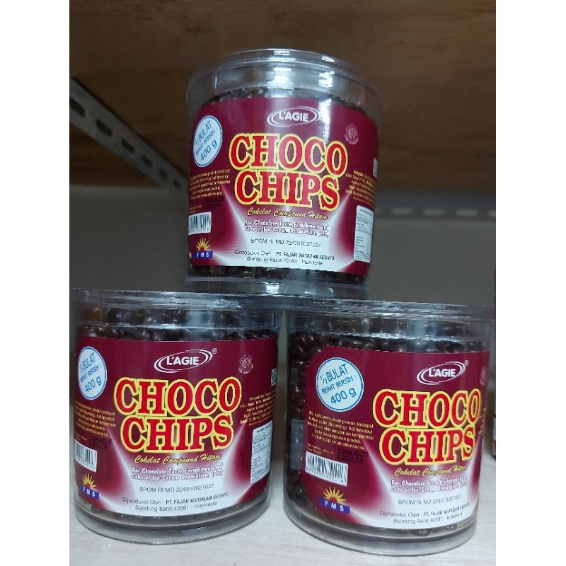 

Choco chips Lagie 1/2 bulat 400 gr