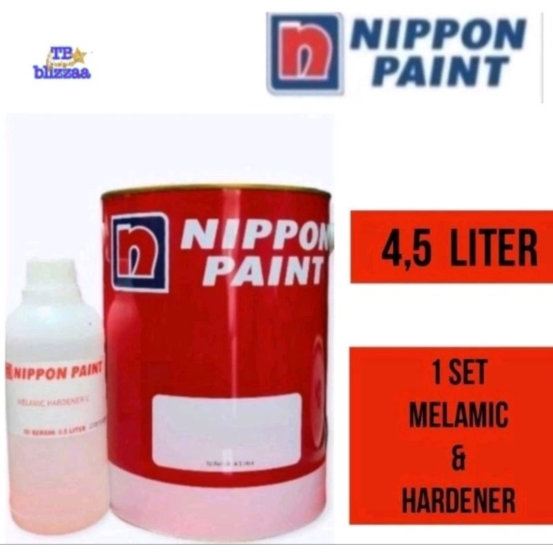 Melamic Nippon Paint 4.5ltr Set Sanding Sealer Gloss Doff Vernis Kayu Melamik Nippon Paint 4.5ltr