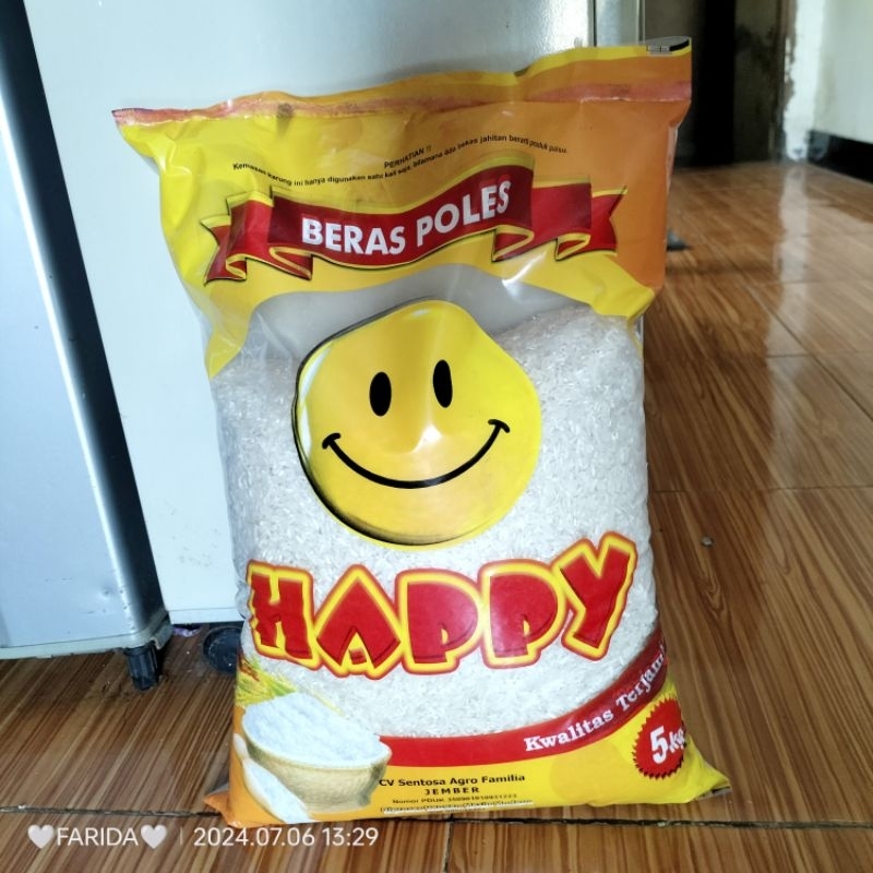 

❤️FG❤️BERAS HAPPY 5KG BERAS PULEN ASLI JEMBER