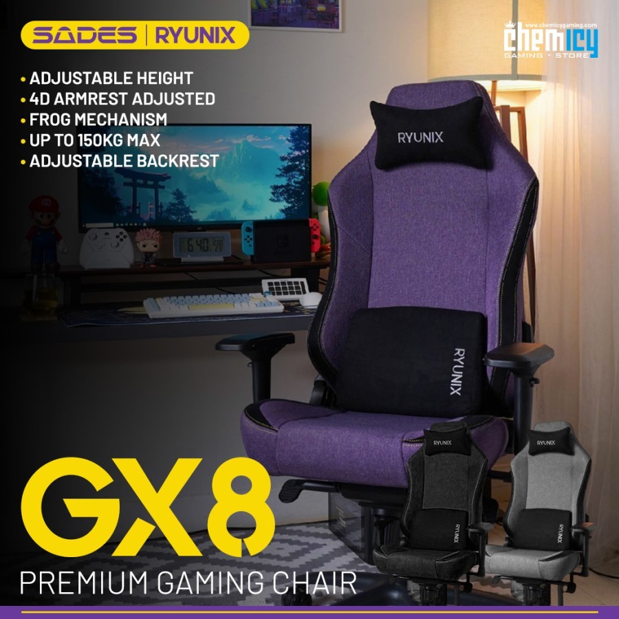 Sades Ryunix GX8 Gaming Chair / Kursi Gaming