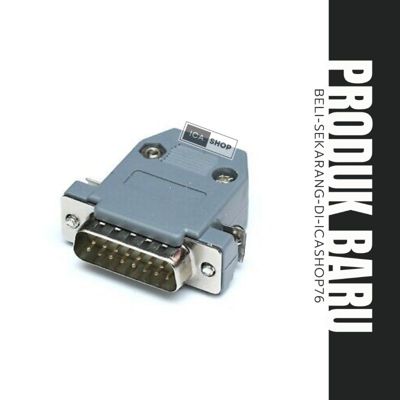 COVER DB15 / CON SOLDER DB15 Male 2 BARIS with COVER