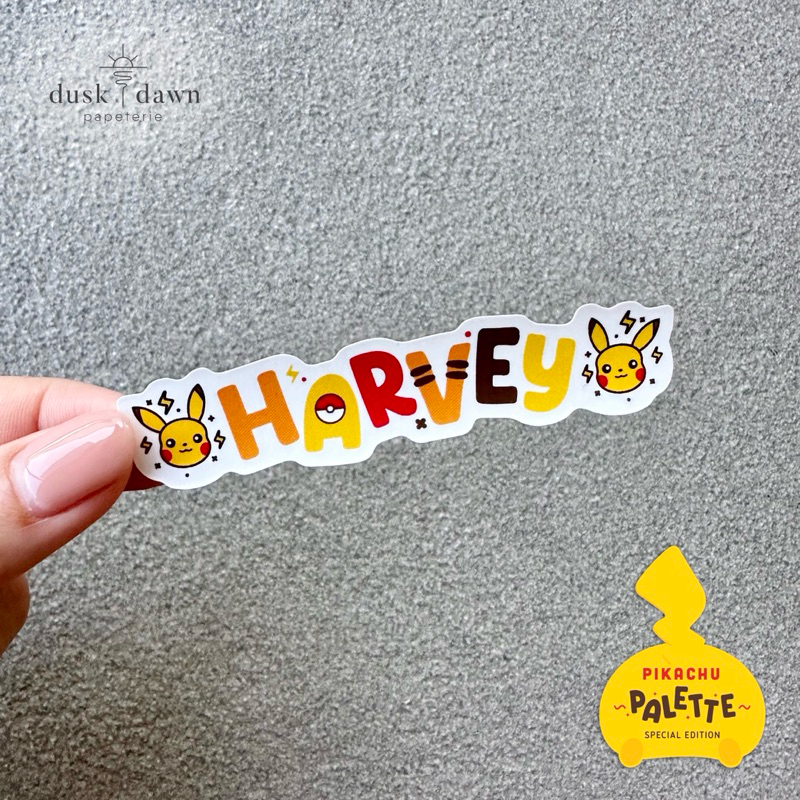 

PIKACHU SEASONAL PALETTE - Name Sticker Series Waterproof
