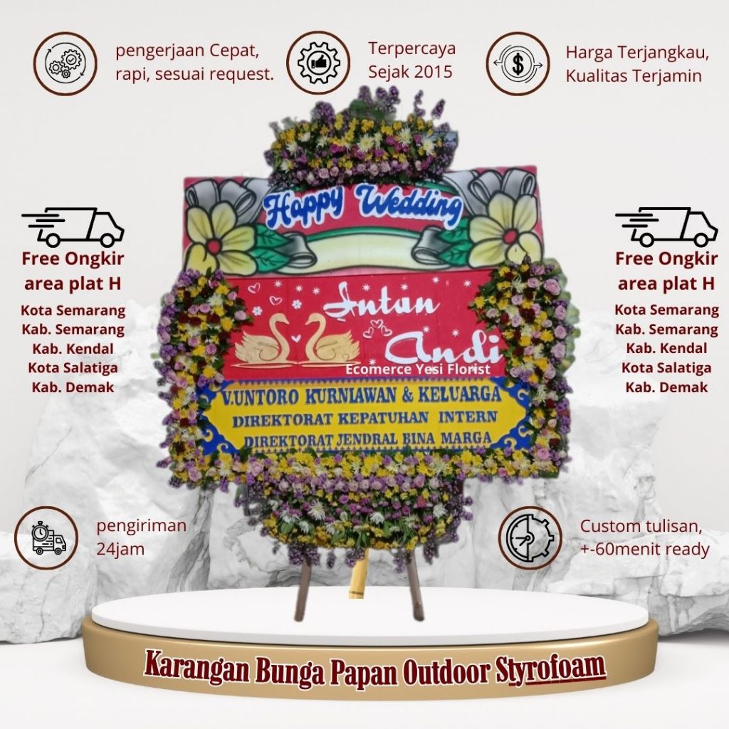 karangan Bunga Papan Semarang II Bunga papan Outdoor II Karangan Bunga Papan Murah Semarang