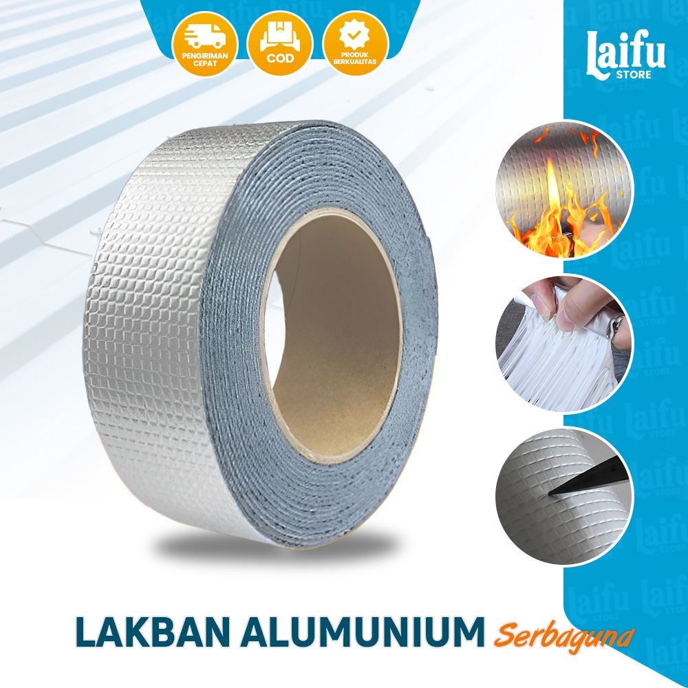 Lakban Selotip Aluminium Foil Alumunium Foil Anti Bocor Selotip Selotif Lem Perekat Dinding Pipa