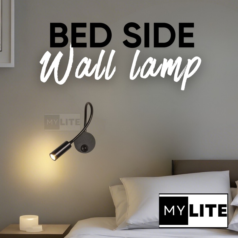 Lampu Baca Dinding BEDSIDE READING LAMP Wall Lamp Flexible Sprial Led 3 Watt Warm White