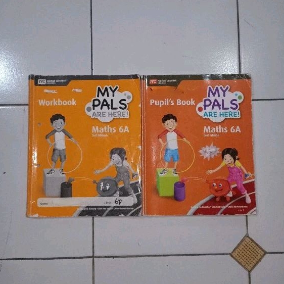 1 set my pals math 6a ORIGINAL workbook Dan pupils book