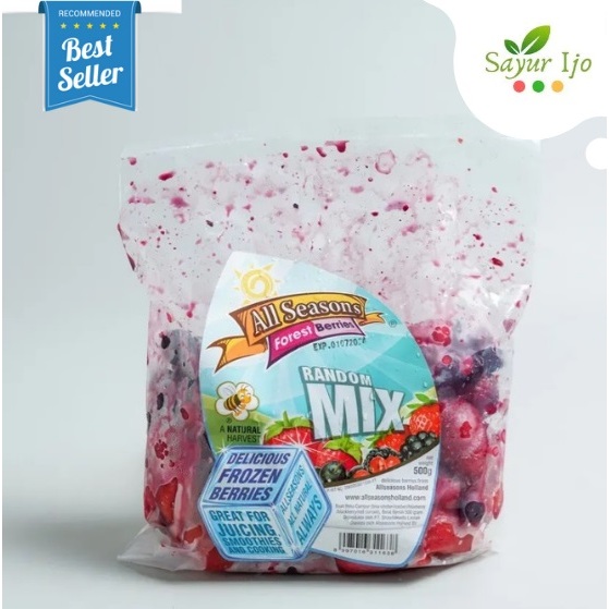 

ALL SEASONS Forest Berries 500 Gram / Pack Fresh Frozen Buah Berry RANDOM MIX Segar Beku PREMIUM