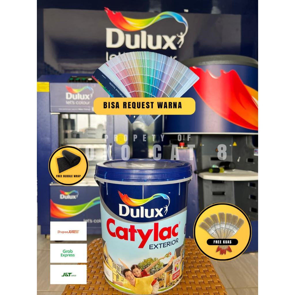 Cat Tembok Dulux Catylac Exterior Putih & Warna 5 Kg