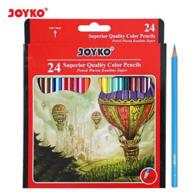 

TERBUKTI Pensil Warna Superior CP11 24 Warna Joyko Colour Pencil
