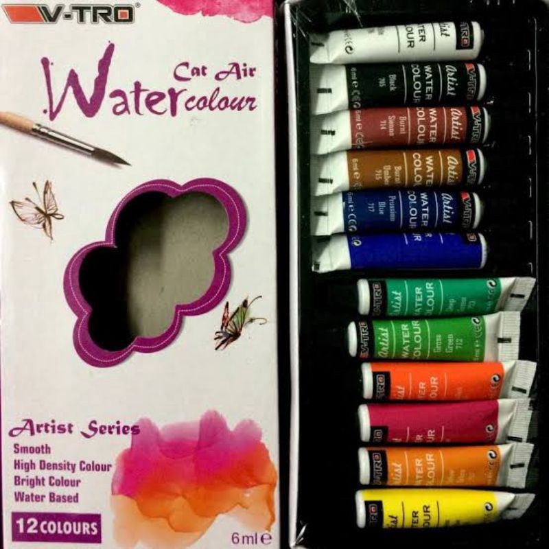 

DAHSYAT Cat Air Water Color VTro 12 Warna VT126WC 6Ml
