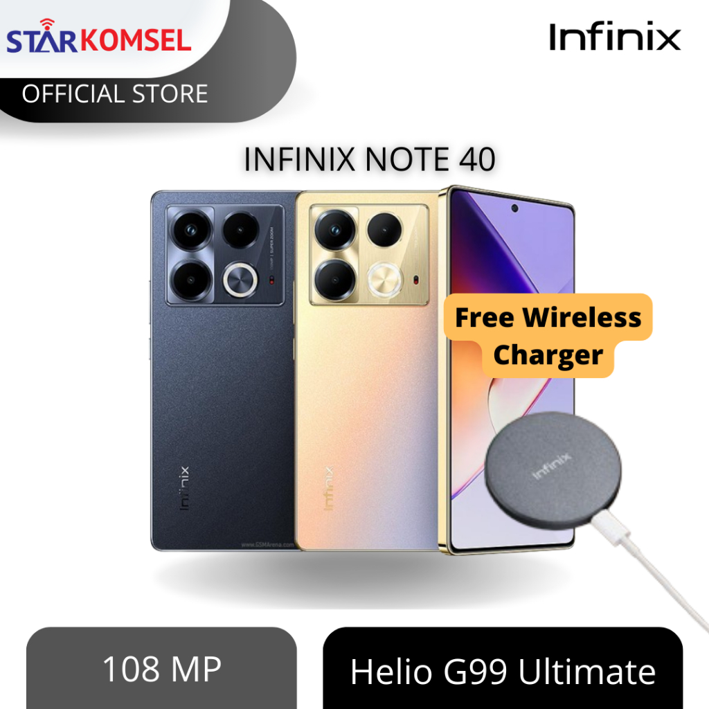 HP INFINIX NOTE 40 8/256 NFC GARANSI RESMI INFINIX GRATIS WIRELESS CHARGER