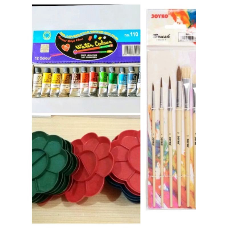 

SERENTAK Paket Lukis cat airkuaspalet