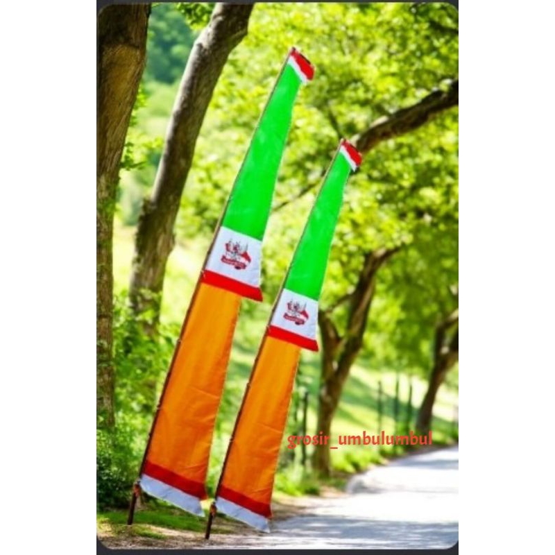 umbul umbul 3 meter warna / layur warna / bendera umbul umbul