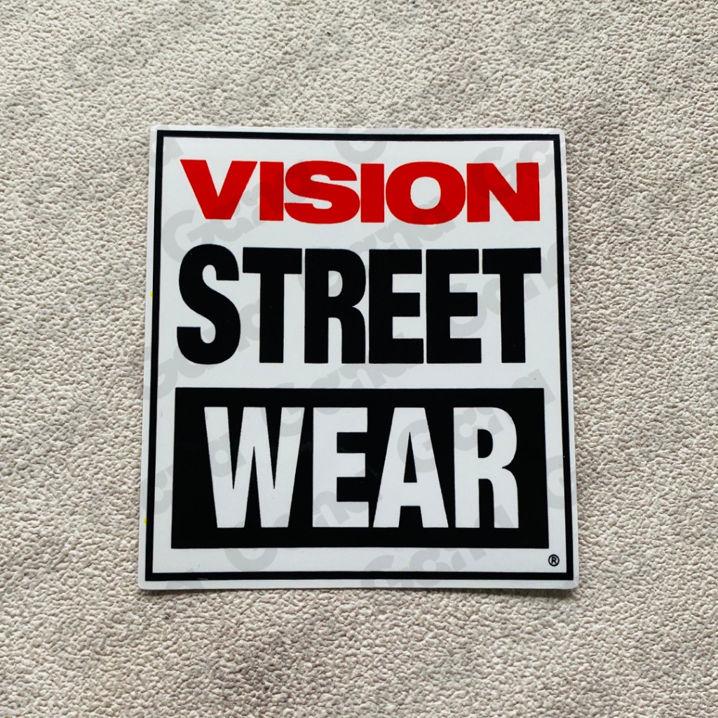 

Sticker Vision Street Wear Skateboard Stiker Brand Distro Hypebeast Stiker Logo Vinyl Glossy helm hp