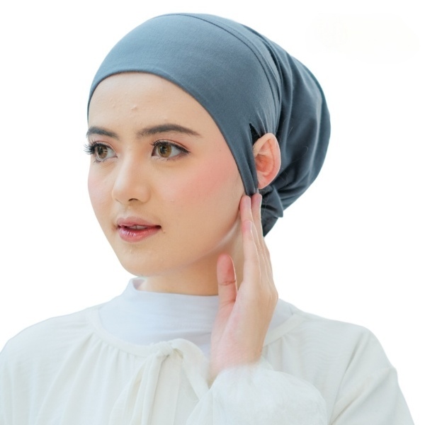OFFICIAL Inner Hijab Ciput Anti Slip Karet & Anti Budeg - Kaos Rayon Premium Lubang Telinga KEKINIAN