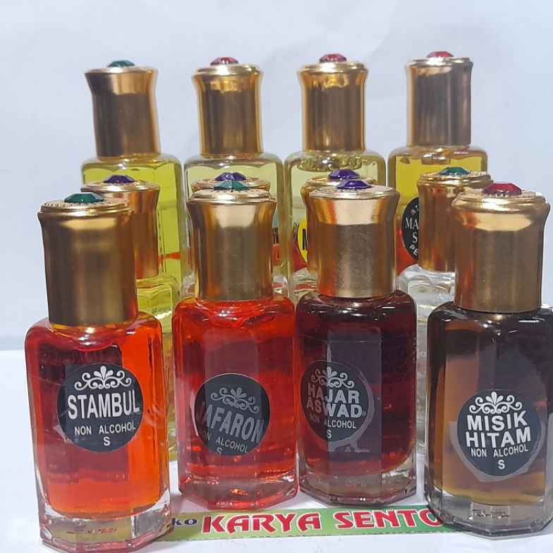 SENSASIONAL minyak wangi jafaron sulton melati cendana dll isi 12ml