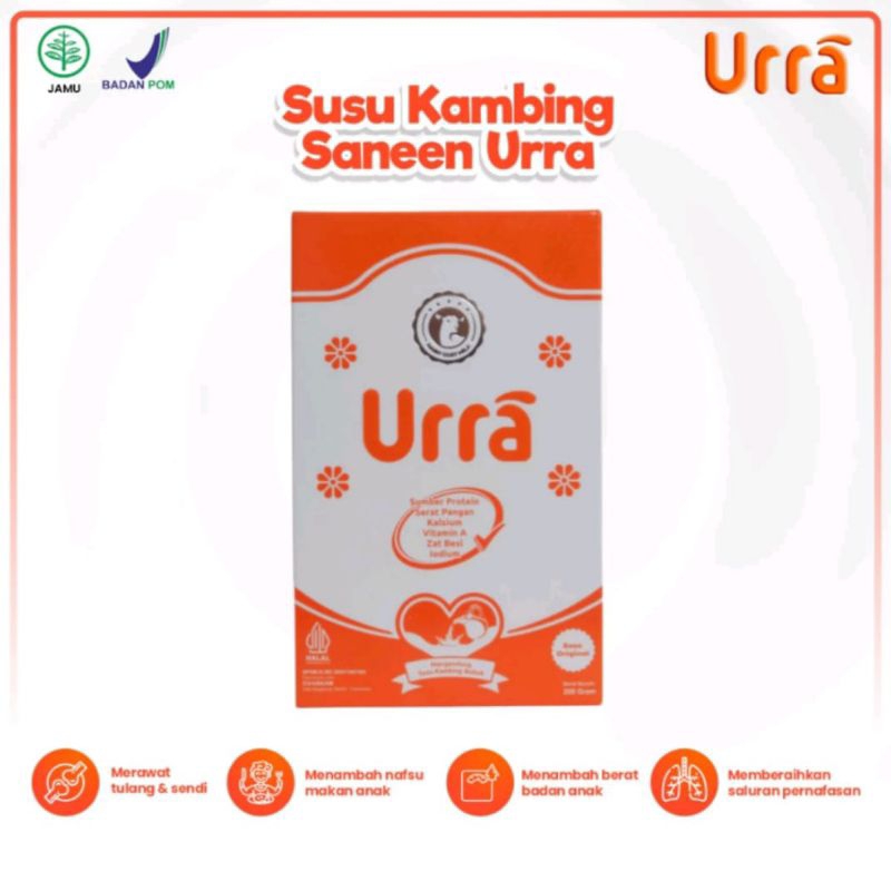 

SUSU URRA Susu Penambah Berat dan Tinggi Badan Anak Susu Kambing Saneen Premium Rasa Original 200gr