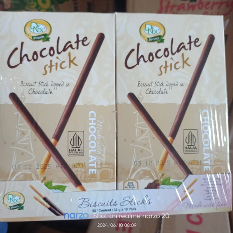 

chocolate stick biskuit denex isi 10 pcs