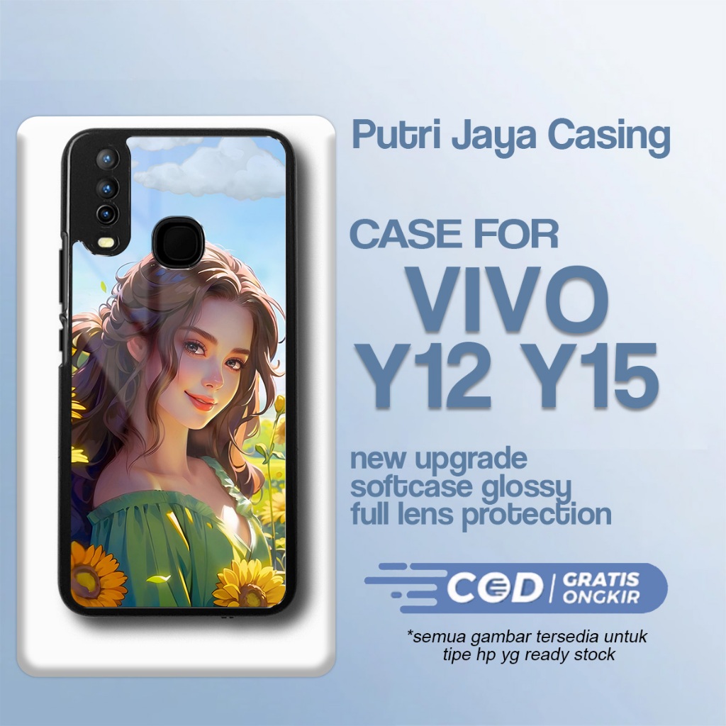 Case Vivo Y12 Y15 Terbaru - Casing Vivo Y12 Y15 - Motif Cute girl - Hardcase Premium Glossy - Softca