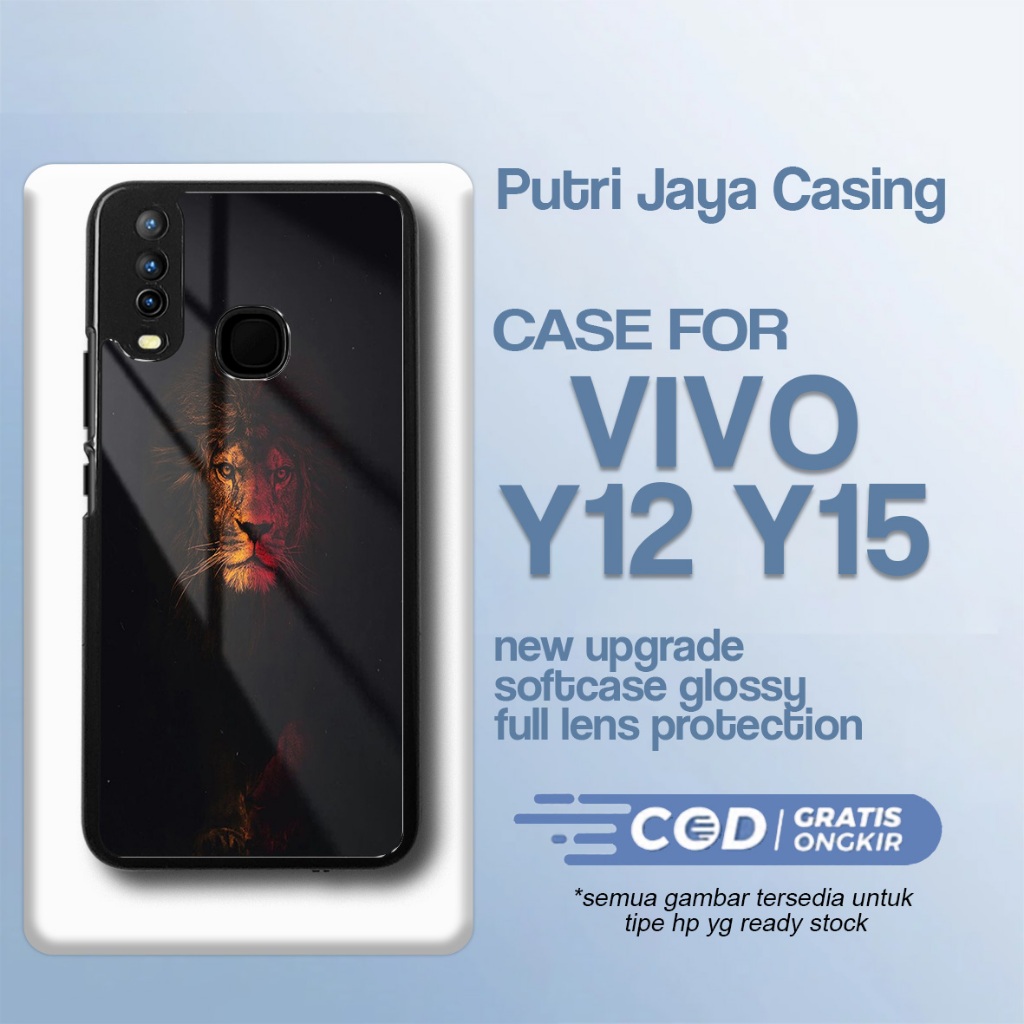Case Vivo Y12 Y15 Terbaru - Casing Vivo Y12 Y15 - Motif Animal singa - Hardcase Premium Glossy - Sof