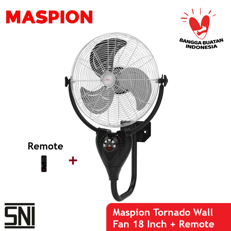 KIPAS ANGIN MASPION PW 1802 RC REMOT/ WALL  FAN MASPION  ORI