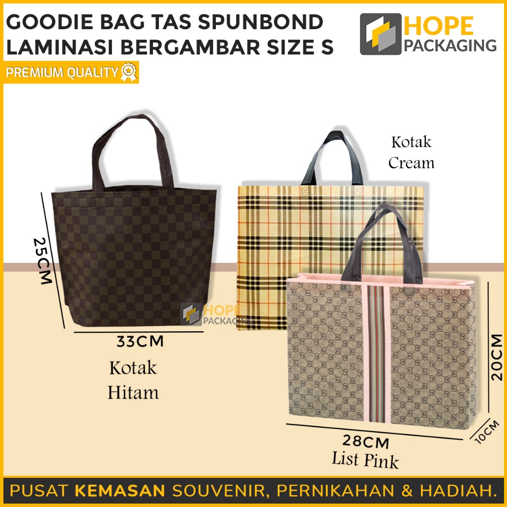 

TERDAHSYAT Tas Spunbond Laminasi Mix Motif Size S 33x1x25cm Premium Goodie Bag Tas Kantong Hampers Besar Tas Kado Gift Tas Belanja