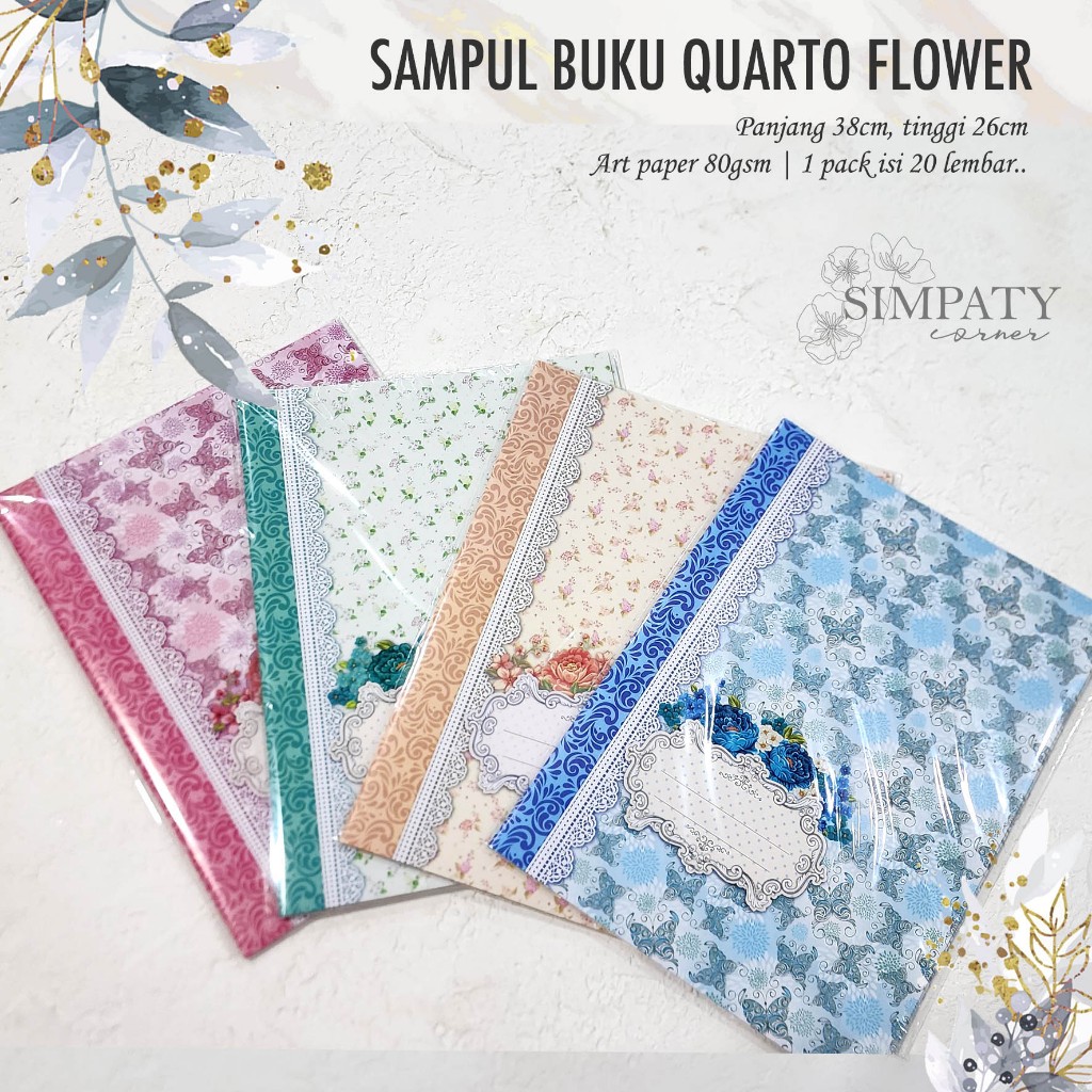 

Sampul Buku Kuarto Flower Bunga Simpaty | Cover Buku | Penutup Buku Sidu