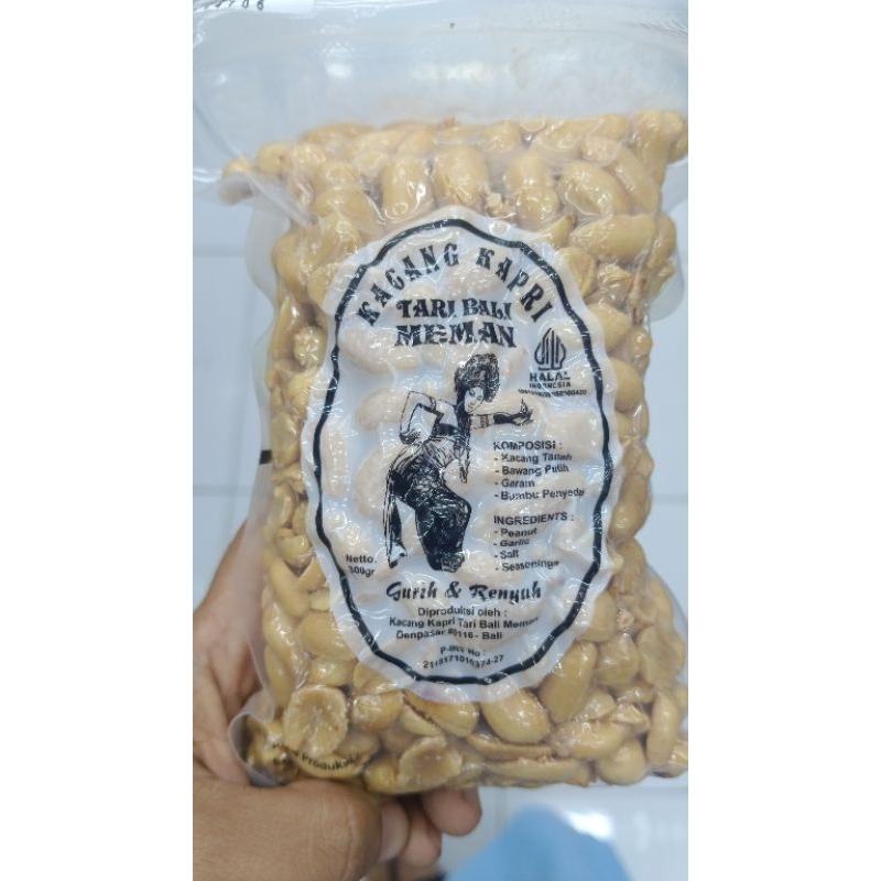 

Kacang Kapri bawang putih merk Tari Bali Meman 300gr / Kacang bali dancer