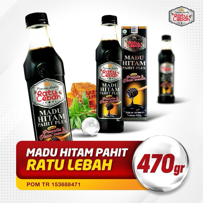 

Madu Hitam Pahit Insulin Ratu Lebah 470 gram