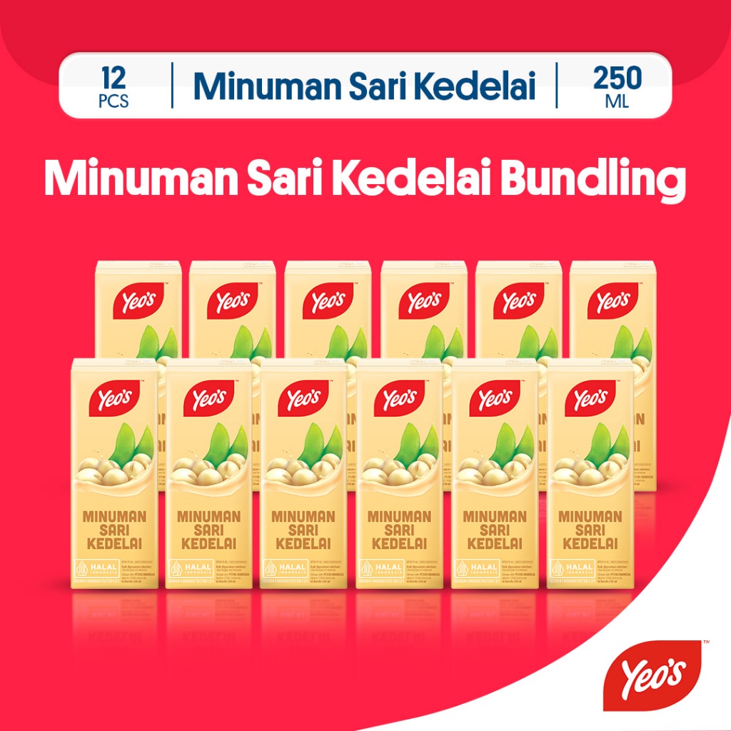 

Yeos Minuman Kaleng Sari Kedelai Soya Bean 250ml - 12 Pcs
