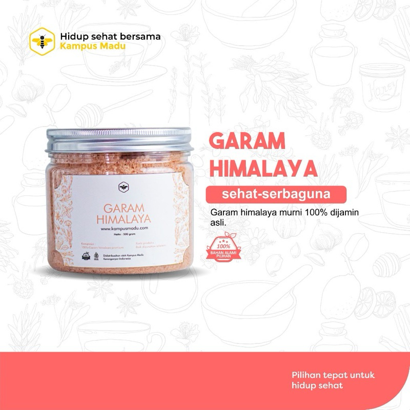 

Garam Himalaya HIMSALT Garam Pink Pegunungan Himalaya Halus 100% Asli