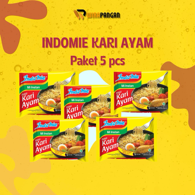 

INDOMIE MI KARI AYAM MIE INSTAN 5 x 72GR