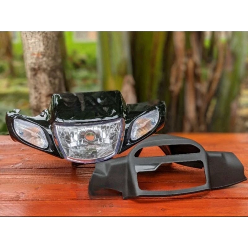 Batok kepala fizr fiz r depan belakang yamaha FIZR warna hitam set reflektor sein batok depan belaka