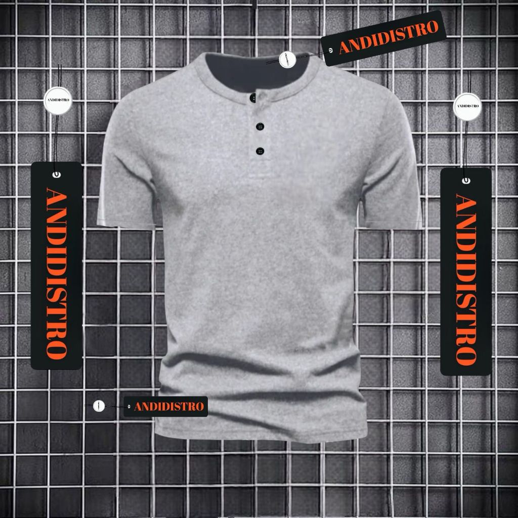 kaos kancing 3 pria lengan pendek terlaris