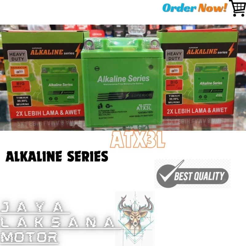 AKI ACCU KERING BATRE BATTERY ALKALINE KERING ATX3L 1V 12 V UNTUK NINJA RXKING SATRIA MOTOR 2T 2TAK