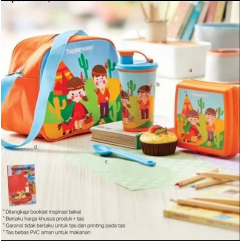 Junior Bento Set - Wadah bekal anak TK set tas