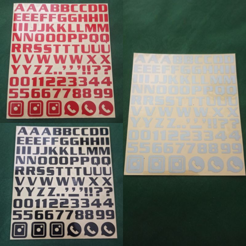 

Sticker Stiker Cutting ABJAD HURUF ANGKA ABCD
