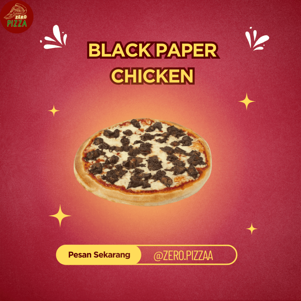

Black Paper Chicken Pizza