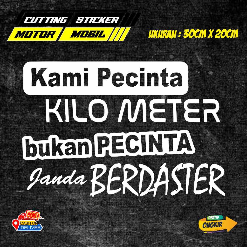 STIKER KATA KATA UUTUK MOBIL TRUCK/L300/PICKUP STIKER KATA KATA KEREN