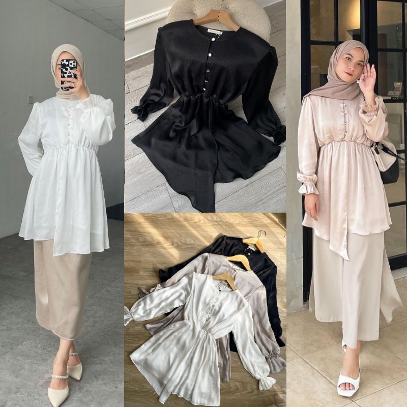 Atasan Wanita Remaja Hits Blouse Korean Terbaru Bahan Cradenza Full Furing Premium Outfit Kondangan 