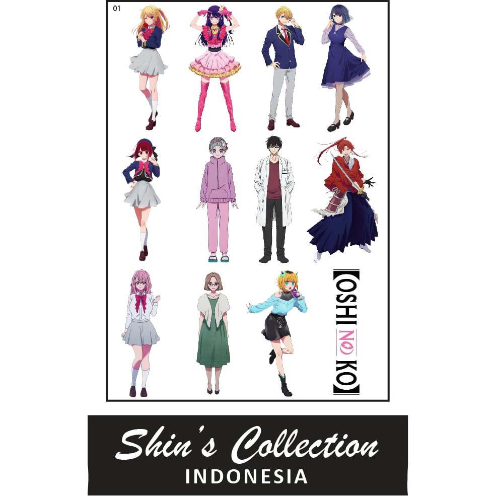 

Sticker stiker murah antiair transparan Oshi no ko 1 pc