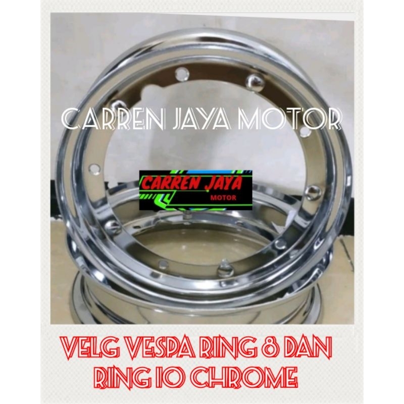 velg vespa ring 8 dan 10 chrome