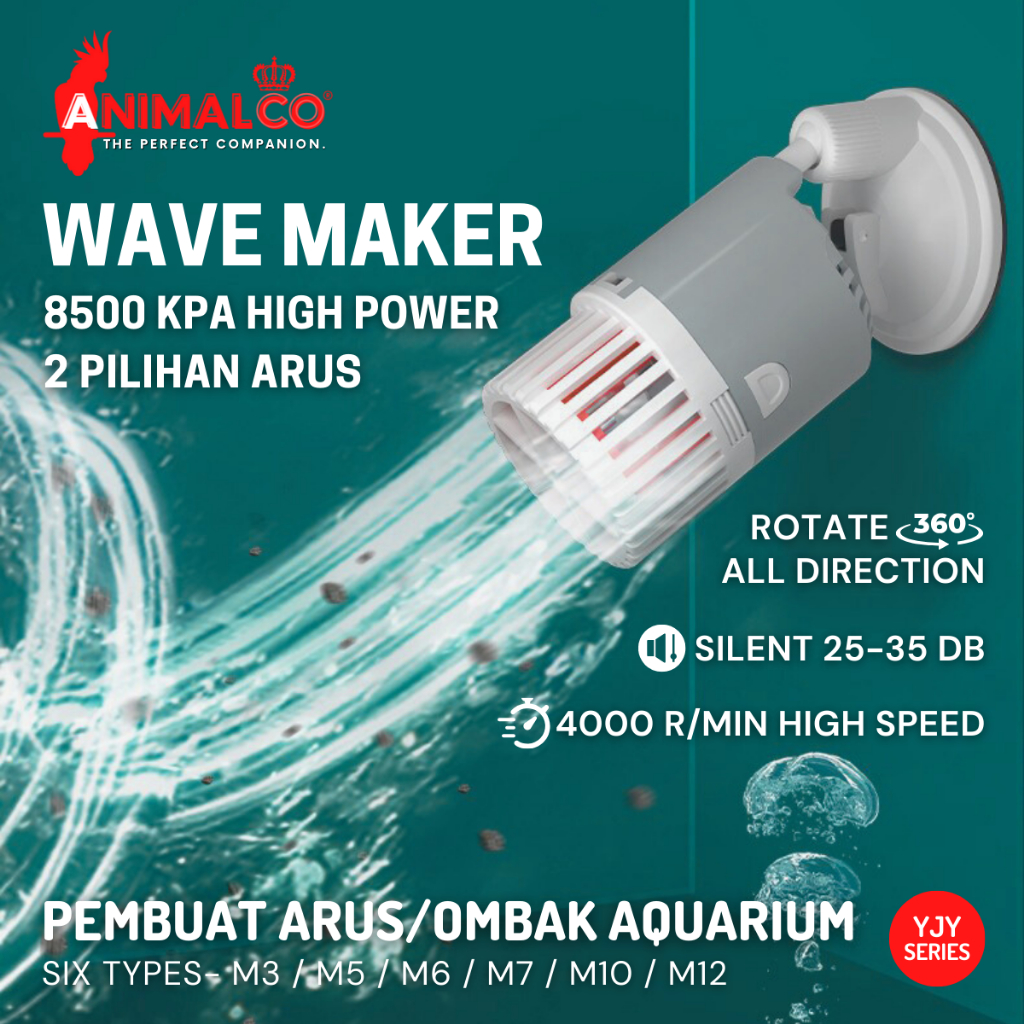 Wavemaker Aquarium Kolam Pembuat Gelombang Arus Wafe Mesin Pompa Ombak Air Wave Maker Besar Kecil Mi