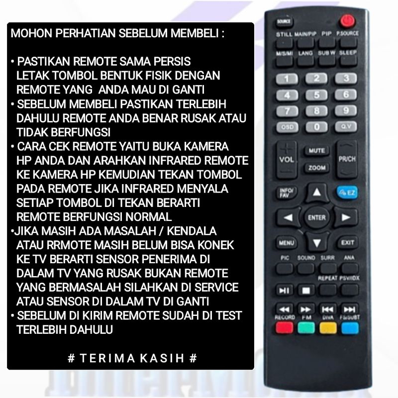 YC22 REMOT REMOTE TV POLYTRON CINEMAX BAZZOKE XCEL 811191 REMOTE REMOT TV LED POLYTRON DIGITAL ANALO