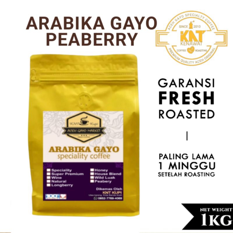 

KOPI PEABERRY ARABIKA GAYO ACEH 1 KG.