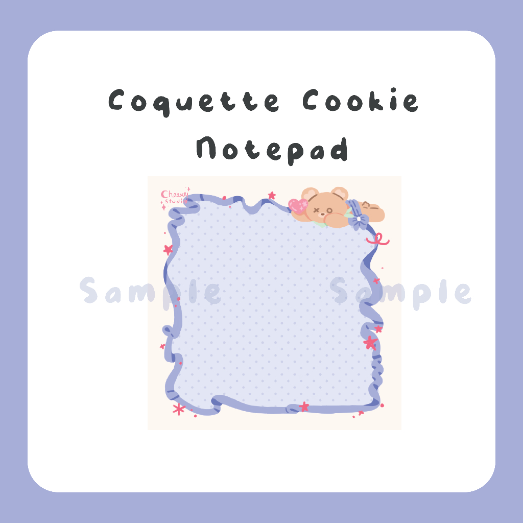 

Coquette Cookie Notepad