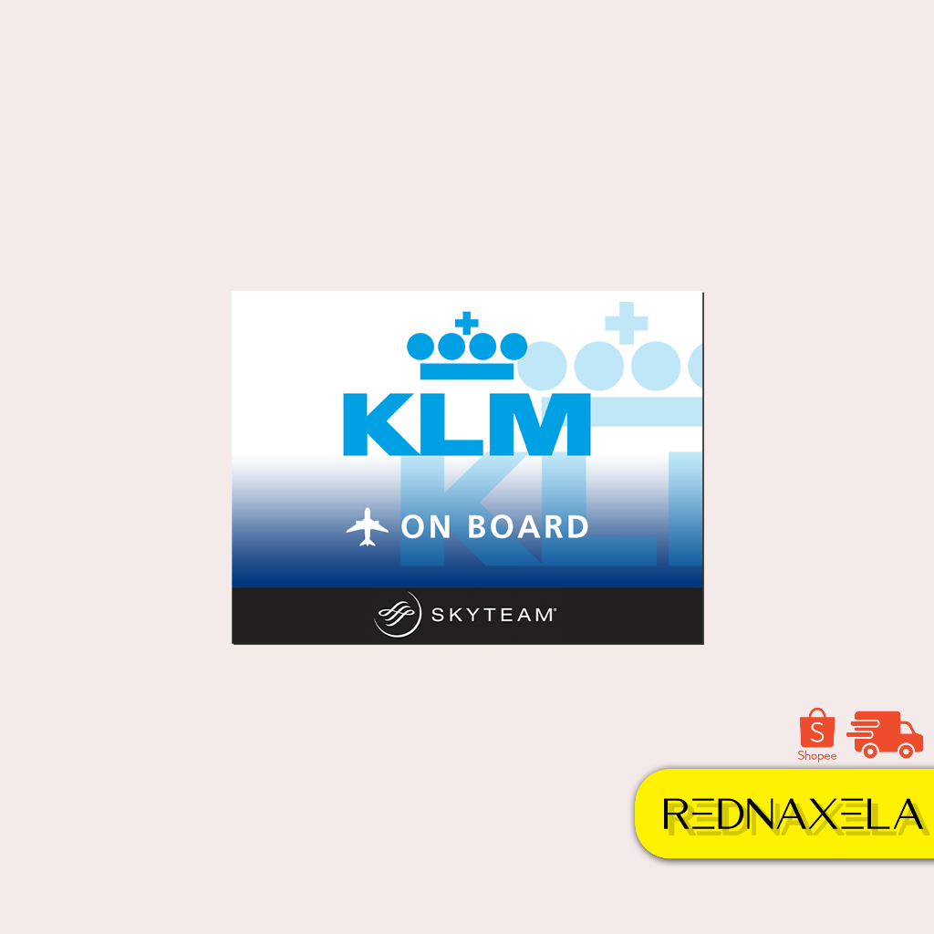 

Stiker Vinyl KLM Royal Dutch Airlines Stiker Koper On Board Sign Sticker