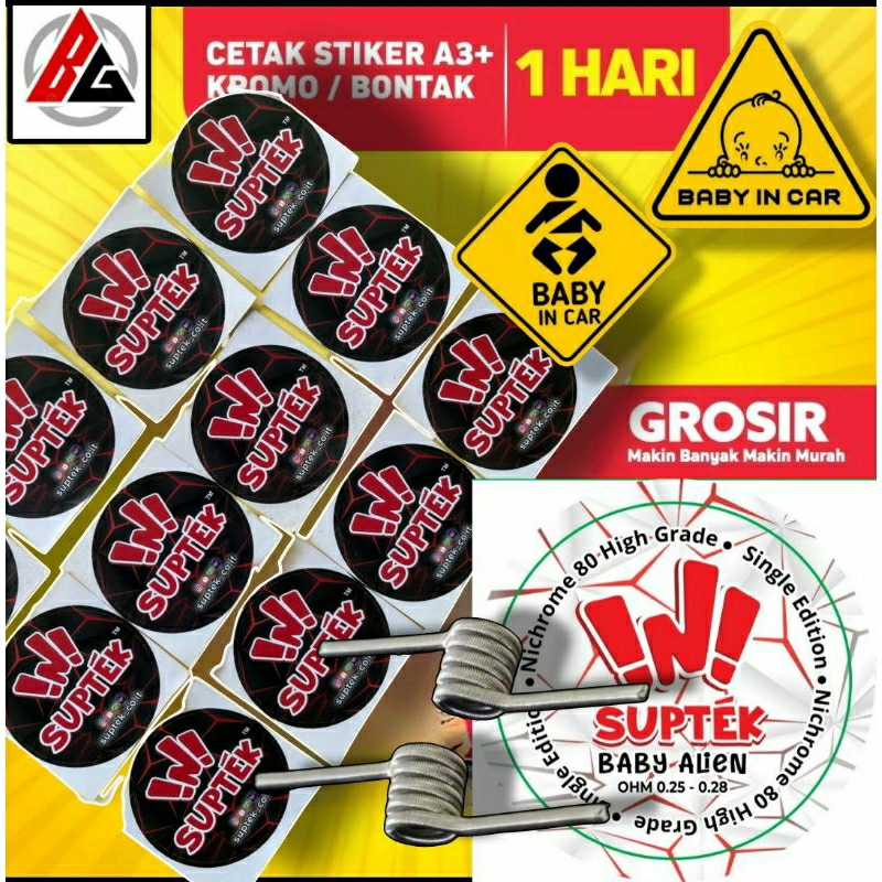

STiCKER MERAH 6PSG UK B4B3Y LABEL SUPTEK BULAT